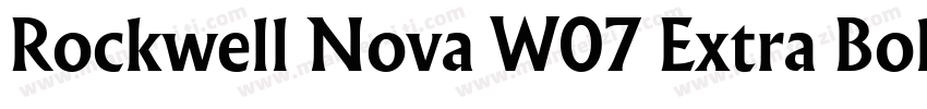 Rockwell Nova W07 Extra Bold字体转换